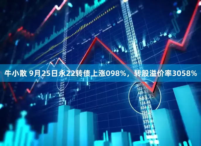 牛小散 9月25日永22转债上涨098%，转股溢价率3058%